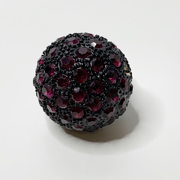 LIA SOPHIA BLACK DOME RING - Picture 2 of 5